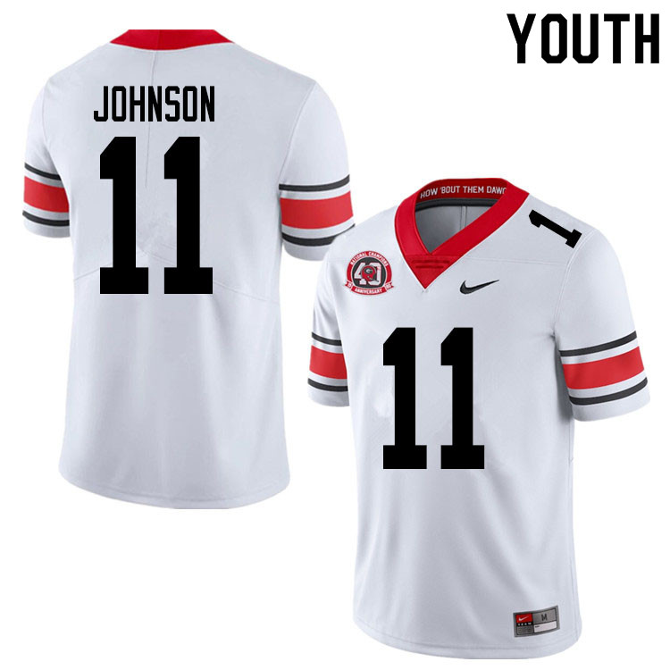 2020 Youth #11 Jermaine Johnson Georgia Bulldogs 1980 National Champions 40th Anniversary College Fo - Click Image to Close